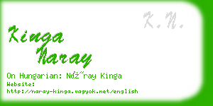 kinga naray business card